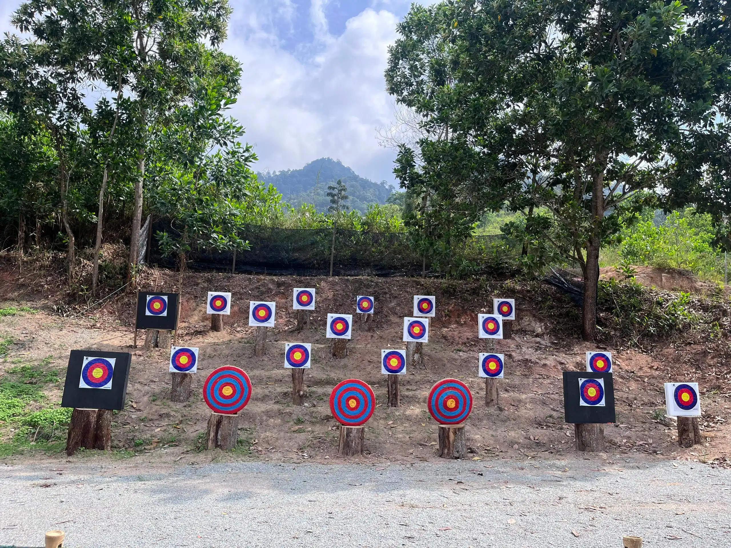 Archery target area